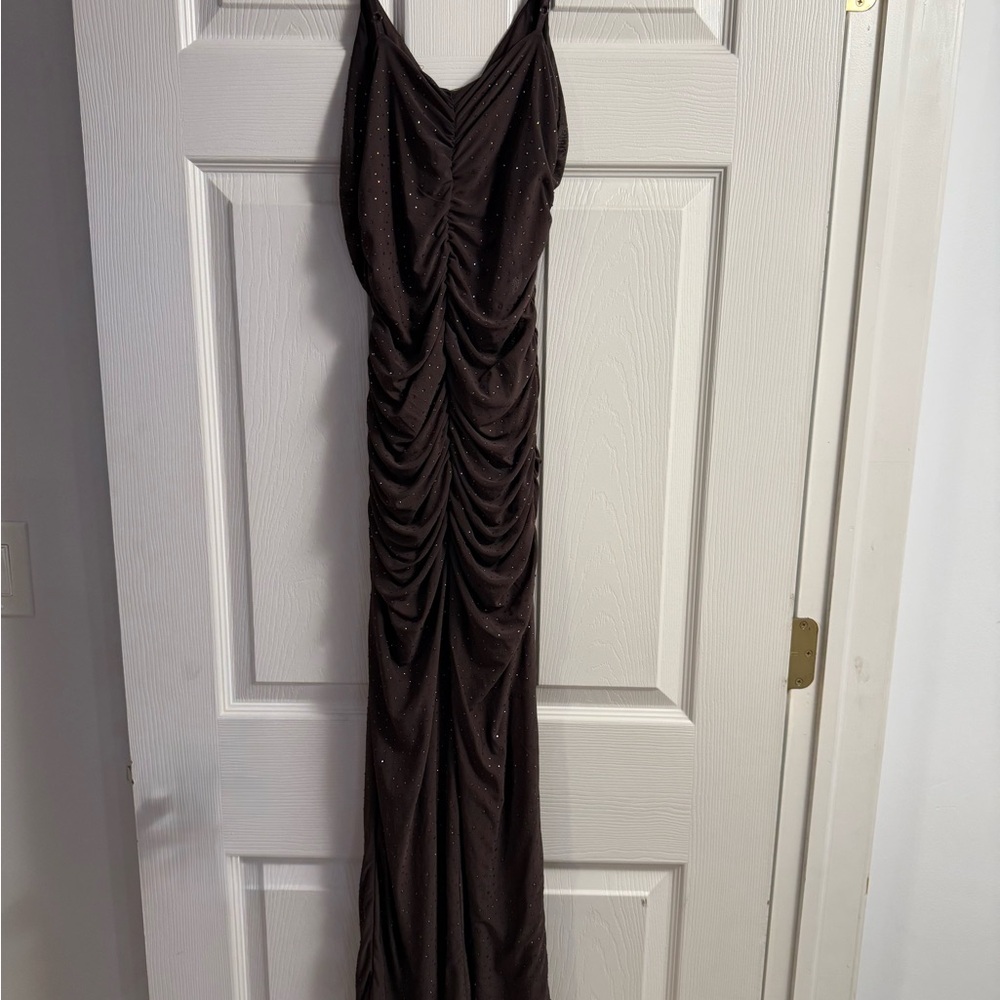 AFRM Chocolate Brown Maxi Dress